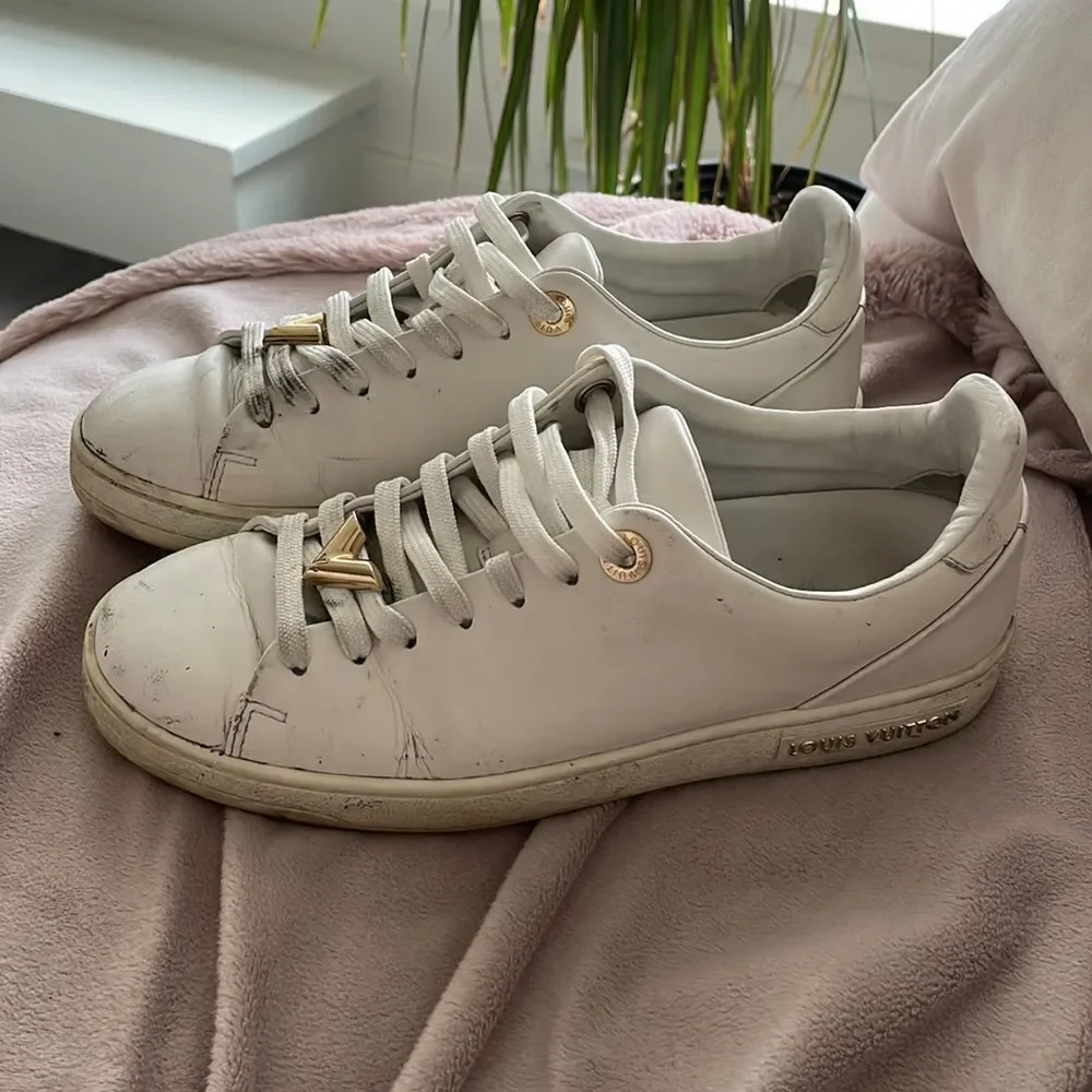 LOUIS VUITTON | Front Row Leather Sneakers - Picture 5 of 16